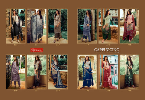 Vishwam Fabrics Presents Cappuccino 4 Designer Printed Crape Fancy Designer Salwar Suits