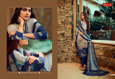 Vishwam Fabrics Presents Cappuccino 4 Designer Printed Crape Fancy Designer Salwar Suits