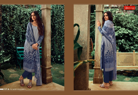 Vishwam Fabrics Presents Cappuccino 4 Designer Printed Crape Fancy Designer Salwar Suits