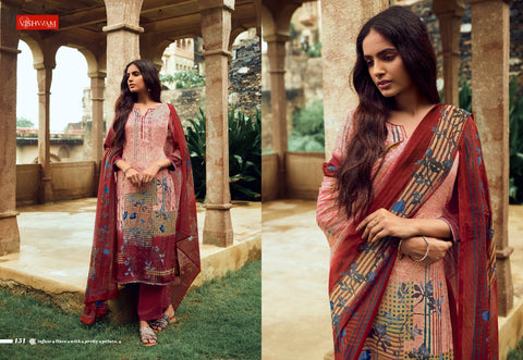 Vishwam Fabrics Presents Cappuccino 4 Designer Printed Crape Fancy Designer Salwar Suits