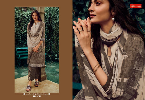 Vishwam Fabrics Presents Cappuccino 4 Designer Printed Crape Fancy Designer Salwar Suits