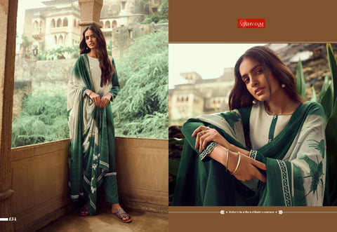 Vishwam Fabrics Presents Cappuccino 4 Designer Printed Crape Fancy Designer Salwar Suits