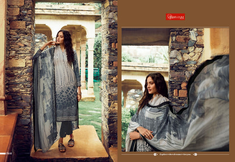 Vishwam Fabrics Presents Cappuccino 4 Designer Printed Crape Fancy Designer Salwar Suits