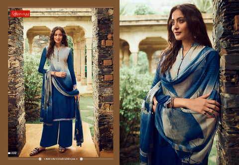 Vishwam Fabrics Presents Cappuccino 4 Designer Printed Crape Fancy Designer Salwar Suits