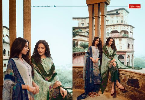 Vishwam Fabrics Presents Cappuccino 4 Designer Printed Crape Fancy Designer Salwar Suits