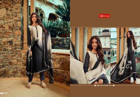 Vishwam Fabrics Presents Cappuccino 4 Designer Printed Crape Fancy Designer Salwar Suits