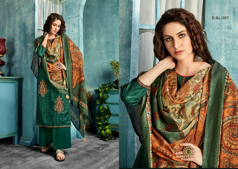 ZAIRA INAYAT JAM SATIN PRINT WITH DESIGNER EMBROIDERY SUIT COLLECTION