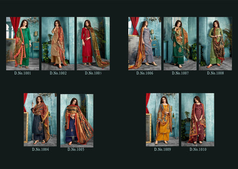 ZAIRA INAYAT JAM SATIN PRINT WITH DESIGNER EMBROIDERY SUIT COLLECTION