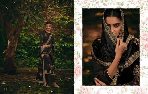 Varsha Presents Tarang Satin Printed Embroidery Work Fancy Designer Salwar Suits