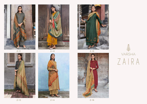 Varsha Presents Zaira Pashmina Printed Embroidery Work Fancy Designer Salwar Suits