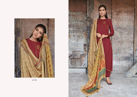 Varsha Presents Zaira Pashmina Printed Embroidery Work Fancy Designer Salwar Suits