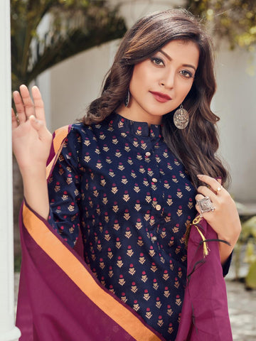 Vee Fab Launched Saga Pure Cotton Printed Casual Wear Kurtis Collections