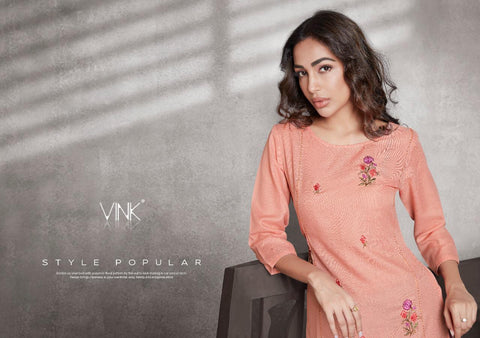 Vink Presents Radiance Cotton linen Fancy  Designer Kurtis Collection