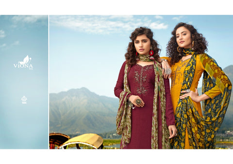 Viona Suits Presents Adaa Pashmina Embroidery Work Fancy Designer Salwar Suits