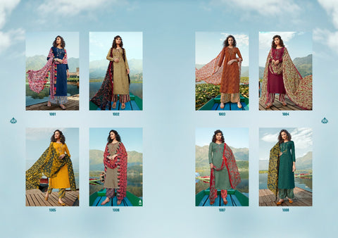 Viona Suits Presents Adaa Pashmina Embroidery Work Fancy Designer Salwar Suits