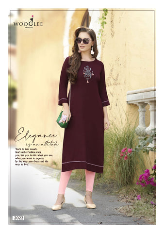 Wooglee Presents Barbella Vol 3 Rayon Fancy Designer Kurtis Collection