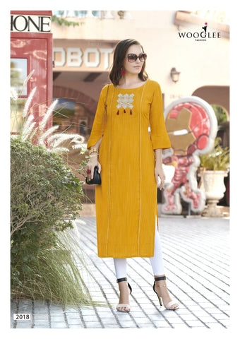 Wooglee Presents Barbella Vol 3 Rayon Fancy Designer Kurtis Collection
