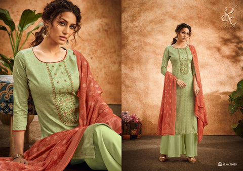 KAPIL FAB BRINGS DIVAA JAM COTTON OCCASIONAL WEAR DRESS MATERIAL