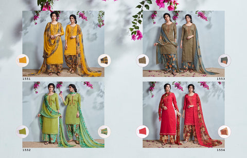 Kalarang Fashion Rangtali Jam Silk Embroidery Work Suit