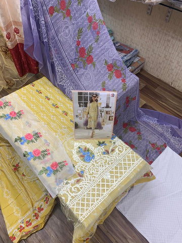 Shraddha Designer M Prints Vol 2 Cotton Embroidery Work Salwar Kameez