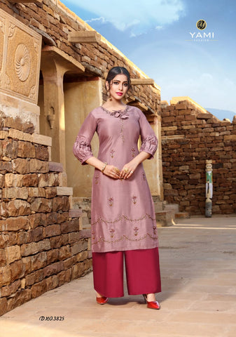 Yami Fashion Reshami Viscose Cotton Stylish Designer Kurti Collection With Plazoo