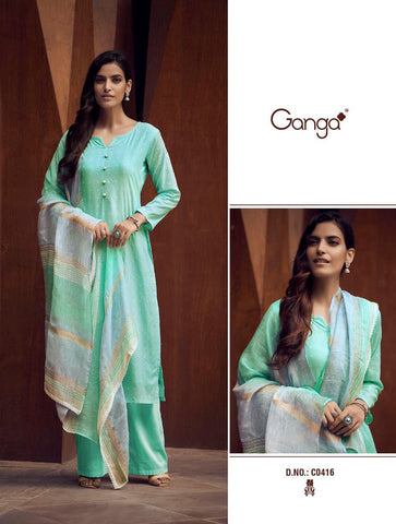 Ganga Suits Yana Cotton Jacquard Work Casual Collection Suits