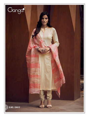 Ganga Suits Yana Cotton Jacquard Work Casual Collection Suits