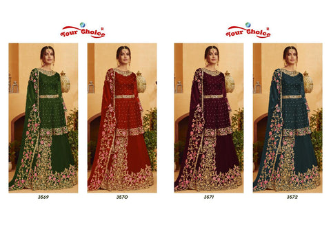 Your Choice Presents Kohinoor Georgette Fancy Designer Salwar Suits