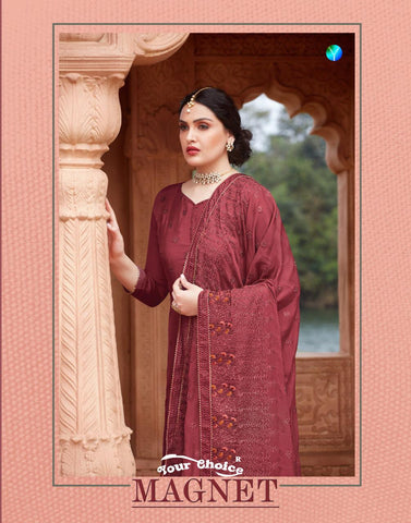 Your Choice Presents Magnet Chinon Fabric Fancy Designer Salwar Suits