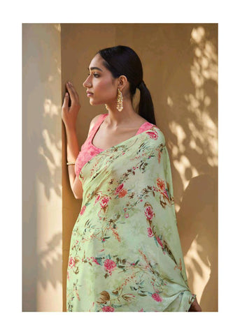 Shangrila Creation Presents Yashika Soft Silk Satin Printed Fancy Designer Sarees