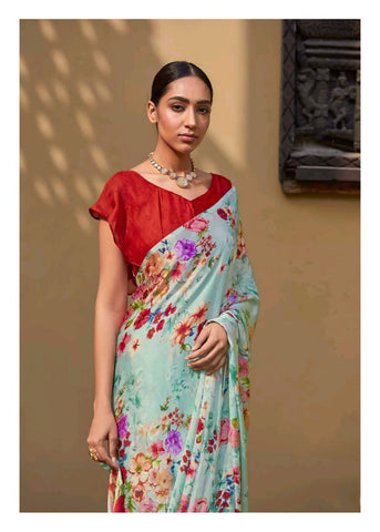 Shangrila Creation Presents Yashika Soft Silk Satin Printed Fancy Designer Sarees