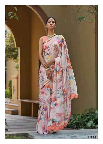 Shangrila Creation Presents Yashika Soft Silk Satin Printed Fancy Designer Sarees