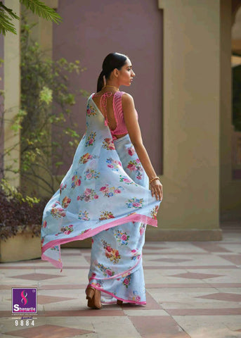 Shangrila Creation Presents Yashika Soft Silk Satin Printed Fancy Designer Sarees
