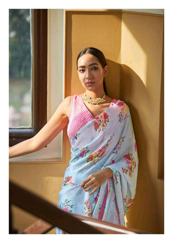 Shangrila Creation Presents Yashika Soft Silk Satin Printed Fancy Designer Sarees