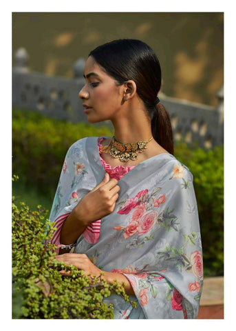 Shangrila Creation Presents Yashika Soft Silk Satin Printed Fancy Designer Sarees