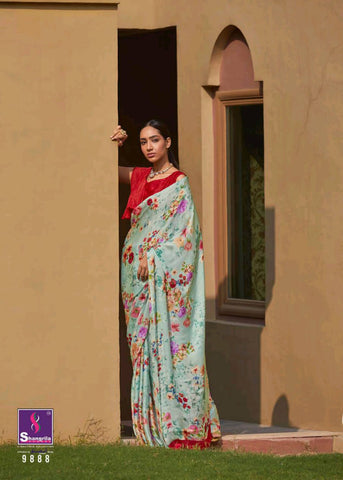 Shangrila Creation Presents Yashika Soft Silk Satin Printed Fancy Designer Sarees