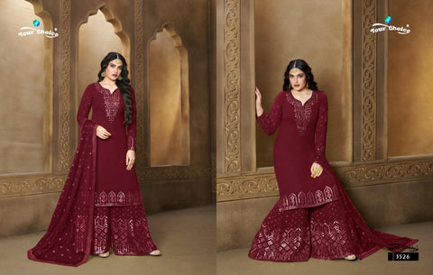 Your Choice Presents Sanober Georgette Embroidery Work Fancy Designer Salwar Suits