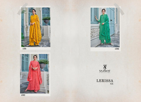 SAJAWAT CREATION LERRISA NX READYMADE LAKHNOWI STYLE STITCHED SUITS