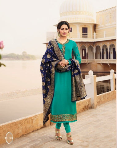 Zisa Presents Banarasi Vol 8 Satin Georgette Pakistani Salwar suits
