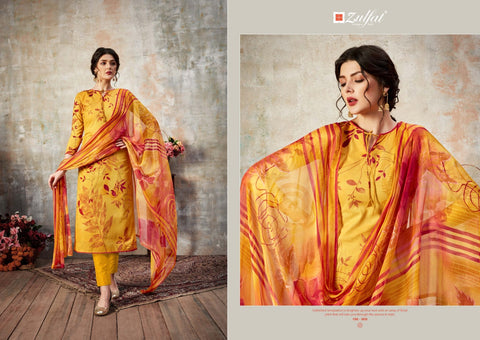 Zulfat Designer Florence Cotton Fabric Print Salwar Kameez