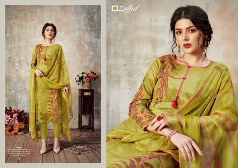 Zulfat Designer Florence Cotton Fabric Print Salwar Kameez