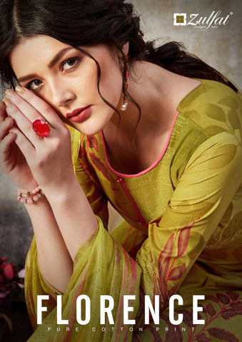 Zulfat Designer Florence Cotton Fabric Print Salwar Kameez
