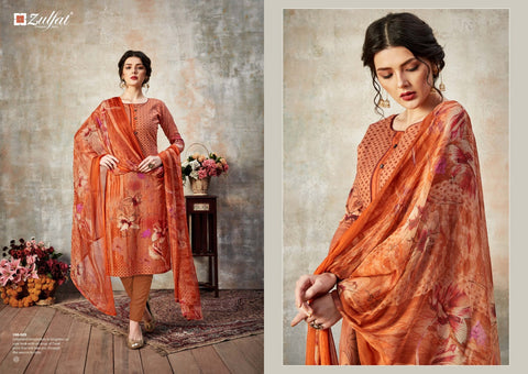 Zulfat Designer Florence Cotton Fabric Print Salwar Kameez