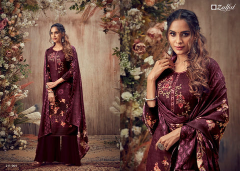 Zulfat Designer Studio Presents Simran Pashmina Heavy Embroidery Work Fancy Designer Salwar Kameez