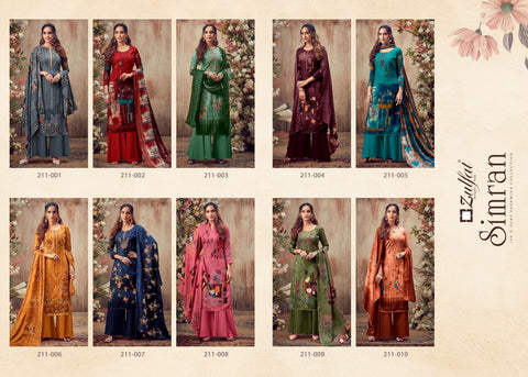 Zulfat Designer Studio Presents Simran Pashmina Heavy Embroidery Work Fancy Designer Salwar Kameez