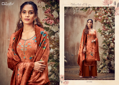 Zulfat Designer Studio Presents Simran Pashmina Heavy Embroidery Work Fancy Designer Salwar Kameez