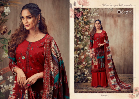 Zulfat Designer Studio Presents Simran Pashmina Heavy Embroidery Work Fancy Designer Salwar Kameez