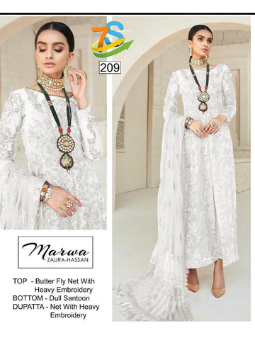 Zaura Hassan Marwa Butterfly Net Pakistani Dress
