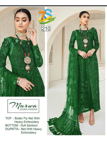 Zaura Hassan Marwa Butterfly Net Pakistani Dress