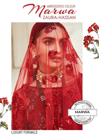 Zaura Hassan Marwa Butterfly Net Pakistani Dress